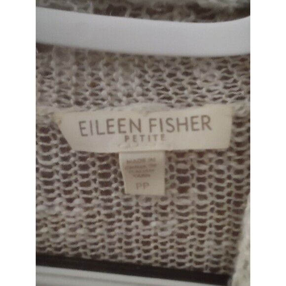 Eileen Fisher Cardigan Lacey Open Knit Lightweight Size PP Linen Blend - Picture 4 of 9